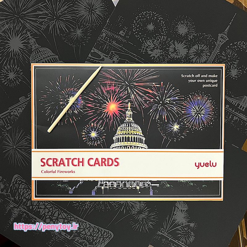 اسکرچ برد (نقاشی خراشیدنی) a4 آتش بازی Fireworks