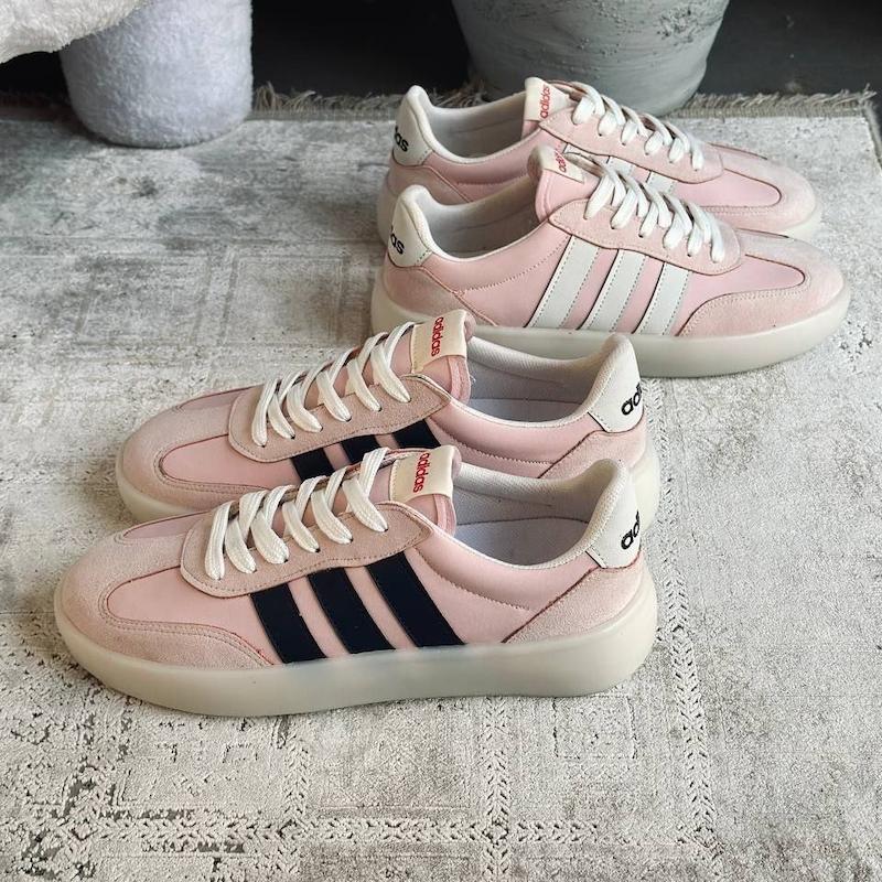 سامبا مخمل صورتی-سفید