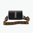 کیف وارداتی FENDI چرم مشکی مجلسی / پپرونی...