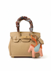 کیف چرم  HERMES وارداتی کرم مجلسی کوچک، هرمس 