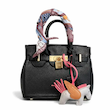 کیف چرم  HERMES وارداتی مشکی مجلسی کوچک، هرمس 