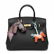 کیف چرم  HERMES وارداتی مشکی، هرمس