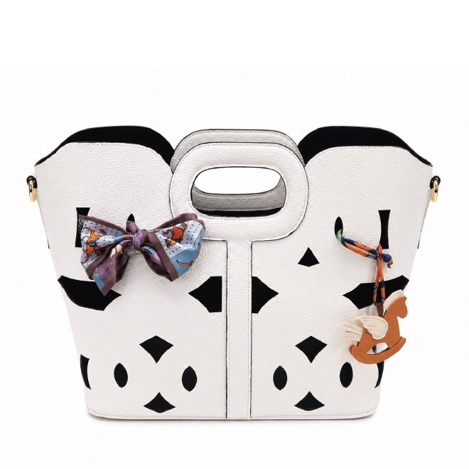 کیف چرم  HERMES وارداتی سفید / هرمس