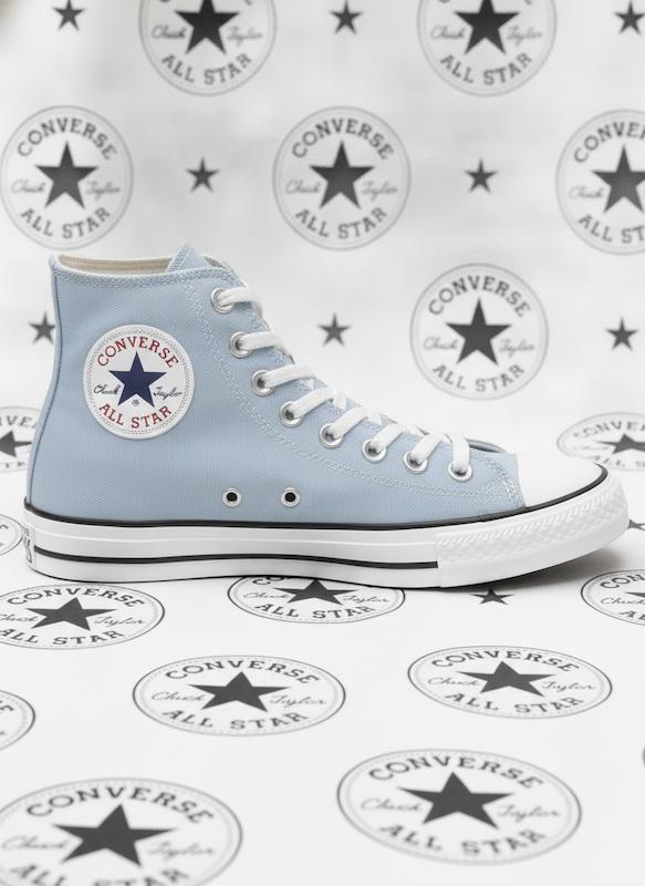 کتونی آل استار وارداتی ساق‌بلند آبی کانورس / converse / پپرونی