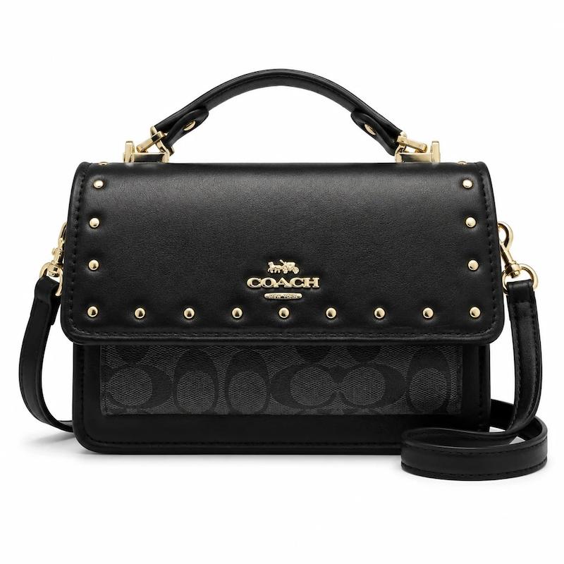 کیف وارداتی COACH چرم مشکی / کوچ