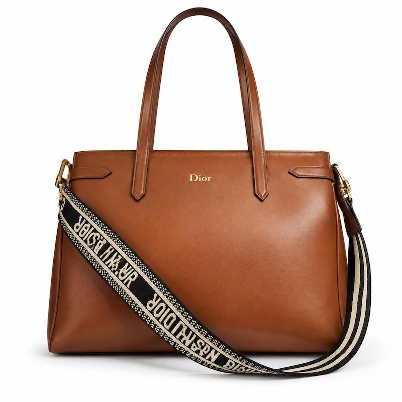کیف وارداتی Dior چرم عسلی بزرگ/ دیور