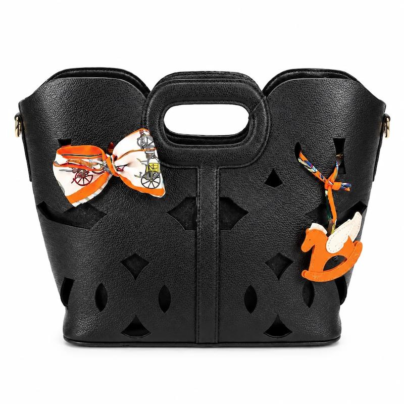 کیف چرم  HERMES وارداتی مشکی / هرمس