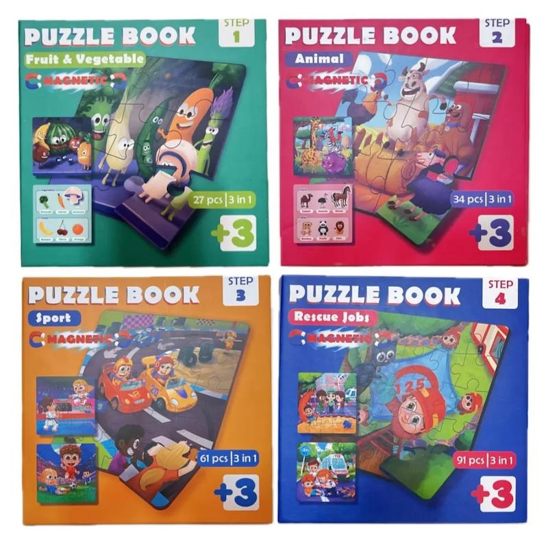 پازل مگنتی کتابی مدل فرفره های رنگی پویا