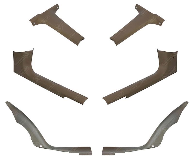 قاب ستون ۶ تیکه پایین سمند بژ روشن آذین پارت