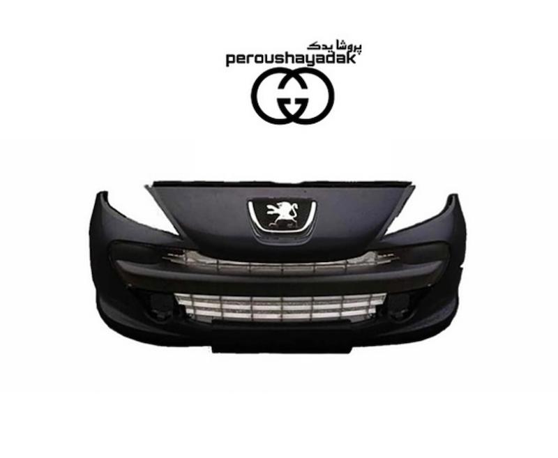 سپر جلو مشکی ۲۰۷ مهرخواه | رنگ کوره‌ای براق | کیفیت شرکتی و نصب راحت