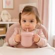 لیوان نی دار و اسنک‌خوری سیلیکونی دوکاره کودک Huggy Buggy