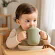 لیوان آموزشی سیلیکونی دسته‌دار کودک Huggy Buggy