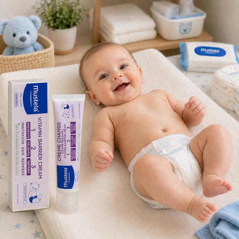 کرم سوختگی کودک موستلا Vitamin Barrier Cream حجم ۱۰۰ میل