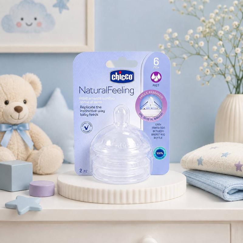 سرشیشه چیکو NaturalFeeling جریان سریع 6M+ بسته 2 عددی