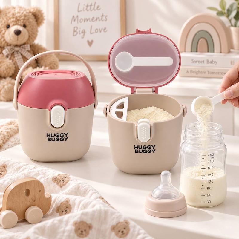کانتر شیر خشک Huggy Buggy دسته‌دار همراه پیمانه