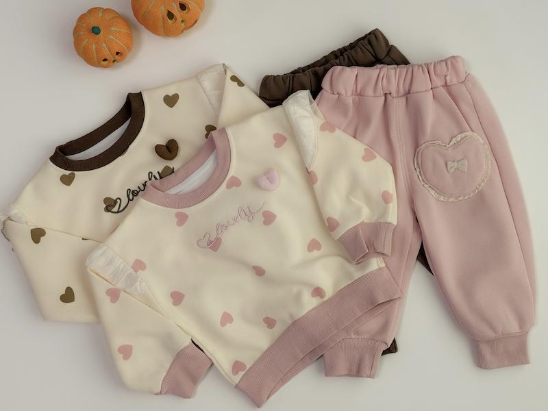 ست ۲تکه بلوز و شلوار قلب