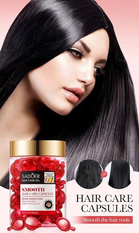 کپسول‌های 30 عددی مراقبت از موی صاف با روغن آرگان