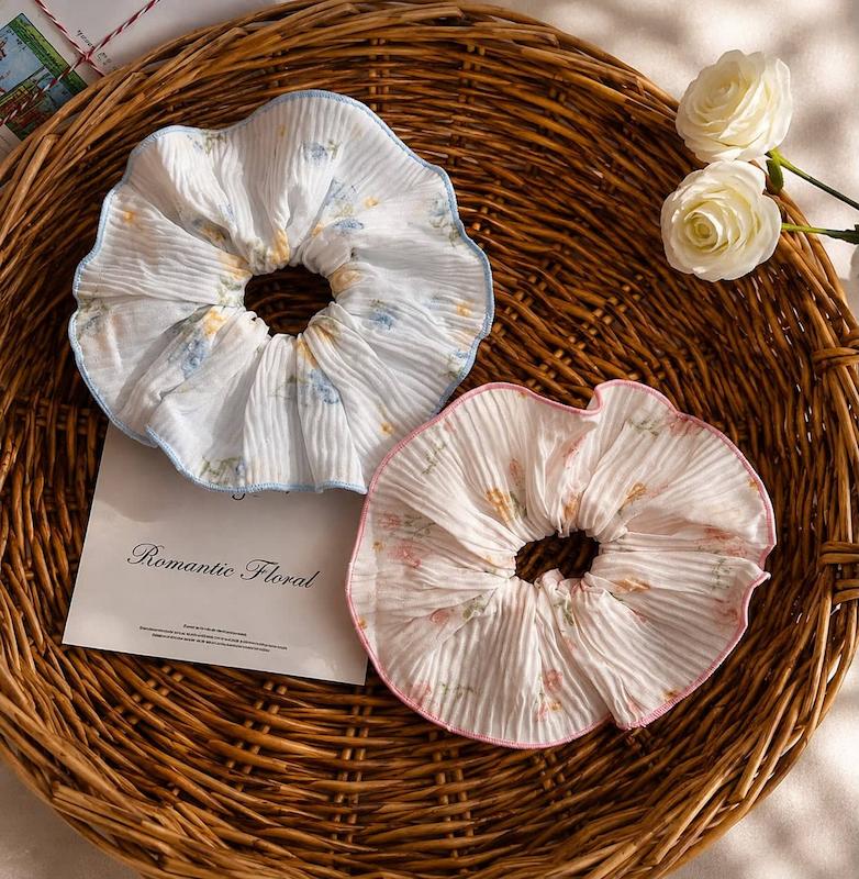 کش مو مجلسی مدل پلیسه گل دار 