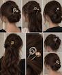 کانزاشی مو فلزی طرح گوی و حلقه نقره ای مینیمال