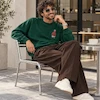 دورس یونیسکس اورسایز طرح گرافیکی عروسکی سبز تیره پرسیسکا