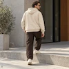 هودی یونیسکس اورسایز باکسی طرح Modern Fashion کرم پرسیسکا
