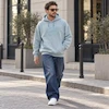 هودی یونیسکس اورسایز باکسی طرح Modern Fashion آبی روشن پرسیسکا