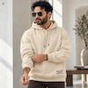 هودی یونیسکس اورسایز باکسی طرح گلدوزی اسب Modern Fashion کرم پرسیسکا