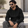 هودی یونیسکس اورسایز باکسی طرح گلدوزی اسب Modern Fashion مشکی پرسیسکا