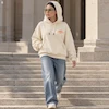 هودی یونیسکس اورسایز طرح گرافیکی اسب سفید پرسیسکا