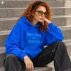 هودی یونیسکس اورسایز باکسی طرح Modern Fashion آبی پرسیسکا