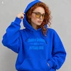 هودی یونیسکس اورسایز باکسی طرح Modern Fashion آبی پرسیسکا