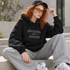 هودی یونیسکس اورسایز باکسی طرح Modern Fashion مشکی پرسیسکا