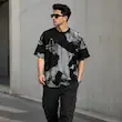 تیشرت مردانه باکسی نخ پنبه طرح لویی ویتون(Louis Vuitton) پرسیسکا
