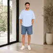 تیشرت مردانه باکسی نخ پنبه طرح گرافیکی کارتونی پرسیسکا
