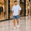 تیشرت مردانه باکسی نخ پنبه طرح گرافیکی کارتونی پرسیسکا