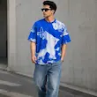 تیشرت مردانه باکسی نخ پنبه طرح لویی ویتون(Louis Vuitton) پرسیسکا