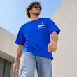 تیشرت مردانه باکسی نخ پنبه طرح وسپا پرسیسکا