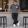 تیشرت مردانه باکسی نخ پنبه طرح گرافیکی Vibe پرسیسکا