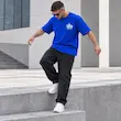تیشرت مردانه باکسی نخ پنبه طرح گرافیکی Vibe پرسیسکا