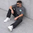 تیشرت مردانه باکسی نخ پنبه طرح گرافیکی Vibe پرسیسکا