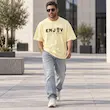 تیشرت مردانه باکسی نخ پنبه طرح نوشته ENJOY پرسیسکا