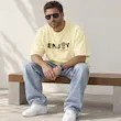 تیشرت مردانه باکسی نخ پنبه طرح نوشته ENJOY پرسیسکا