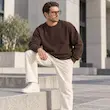 دورس مردانه یقه گرد اورسایز باکسی پرسیسکا