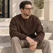 دورس مردانه یقه گرد اورسایز باکسی پرسیسکا