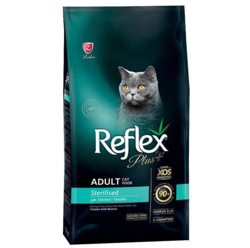 غذای خشک گربه بالغ عقیم رفلکس پلاس با طعم مرغ مدل Reflex Plus Sterilised Chicken