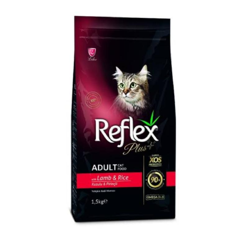 غذای خشک گربه بالغ رفلکس پلاس با طعم بره و برنج مدل Reflex Plus Lamb and Rice