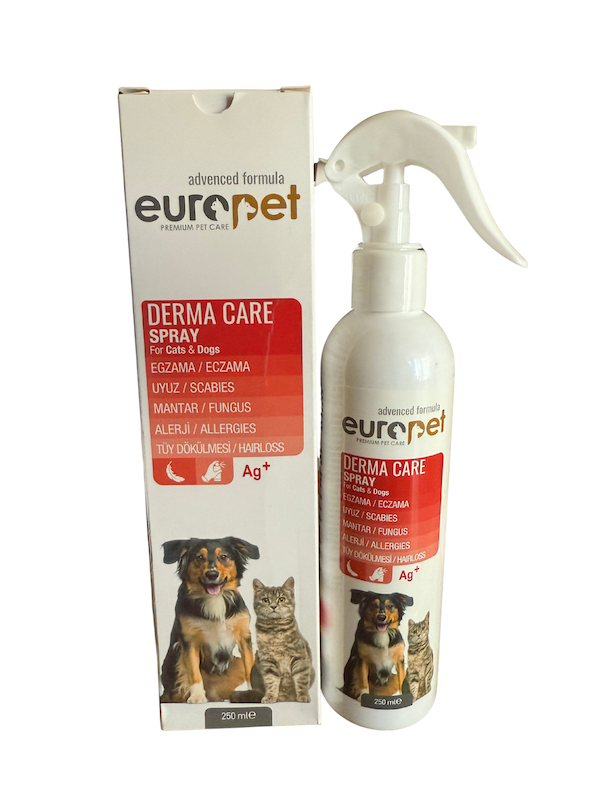 اسپری مراقبت از پوست یوروپت مخصوص سگ و گربه Europet Derma Care Spray وزن 250 گرم