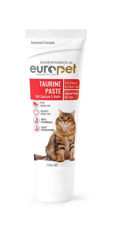 خمیر تائورین گربه یوروپت Europet Taurine Paste وزن 100 گرم