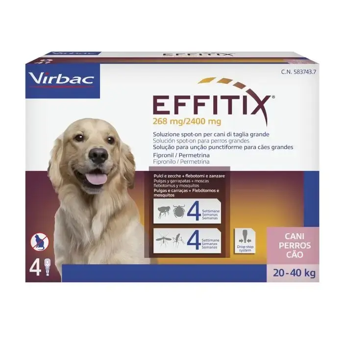 قطره ضد کک و کنه سگ Virbac Effitix ویربک 40-20 کیلوگرم