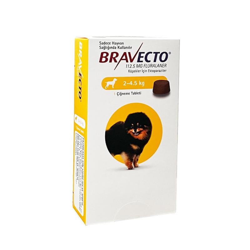  قرص ضد کک و کنه سگ براوکتو مناسب وزن ۲ تا ۴.۵ کیلوگرم
